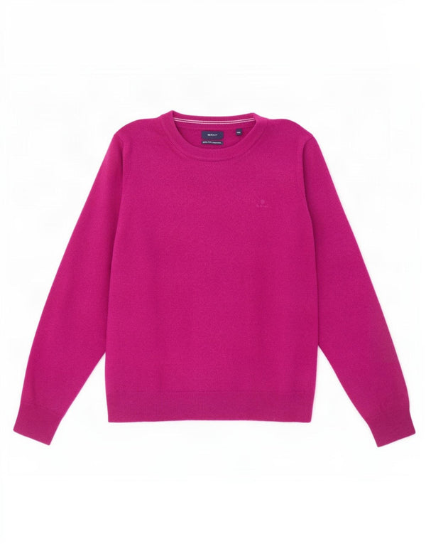 Gant Maglione da donna con scollo a barchetta UK 20 2XL Lana d'agnello viola