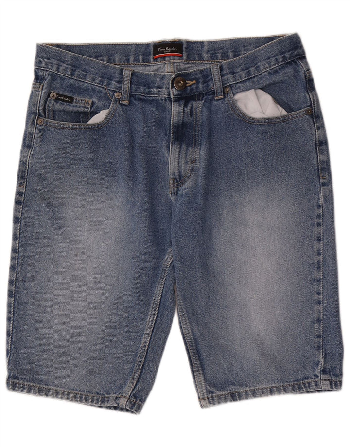 Pantaloncini di jeans da uomo Pierre Cardin medi W32 cotone blu