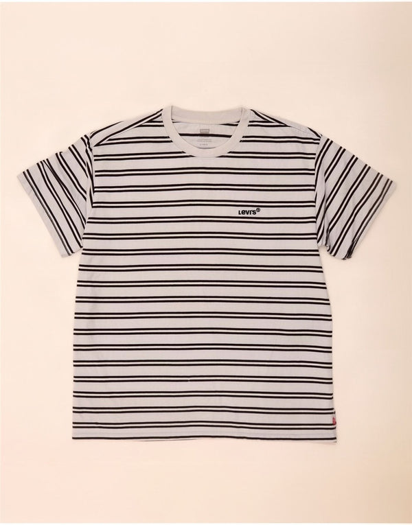 T-shirt Levi's da uomo vintage fit top XL in cotone a righe blu