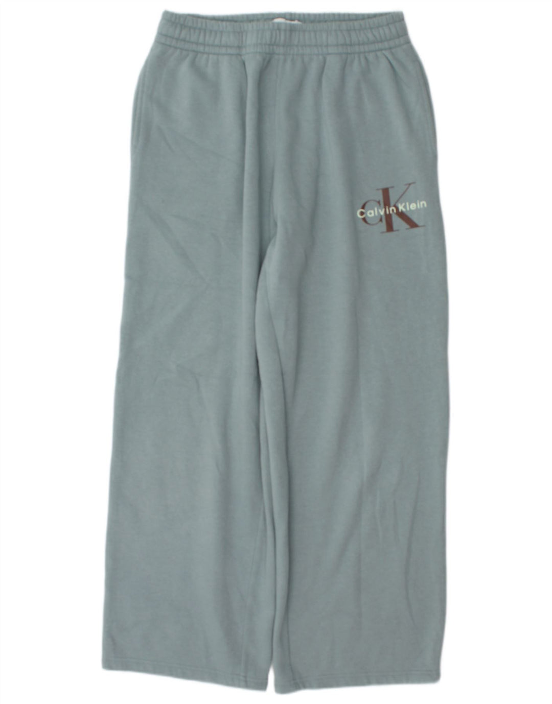 Pantaloni da tuta grafici da uomo Calvin Klein in cotone blu medio