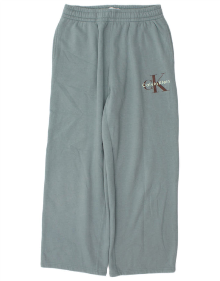 Pantaloni da tuta grafici da uomo Calvin Klein in cotone blu medio