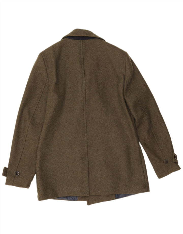 Cappotto da marinaio da uomo Ted Baker taglia 4 grande in lana kaki