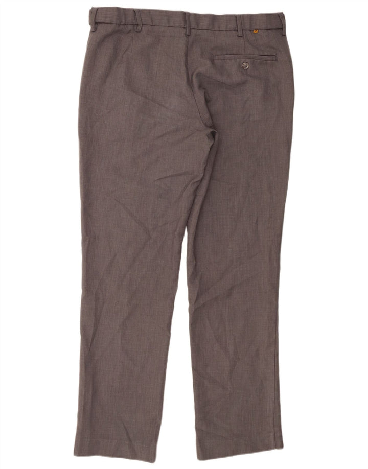 Pantaloni chino classici dritti da uomo Farah W36 L31 poliestere grigio