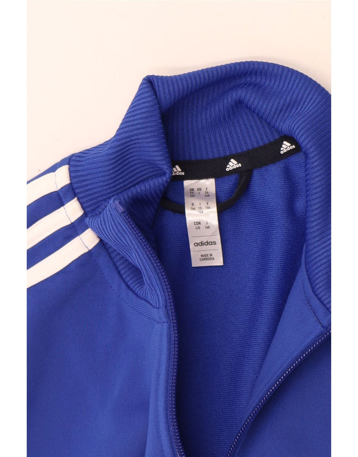 Giacca da tuta da ragazzo Adidas 13-14 anni in poliestere color block blu