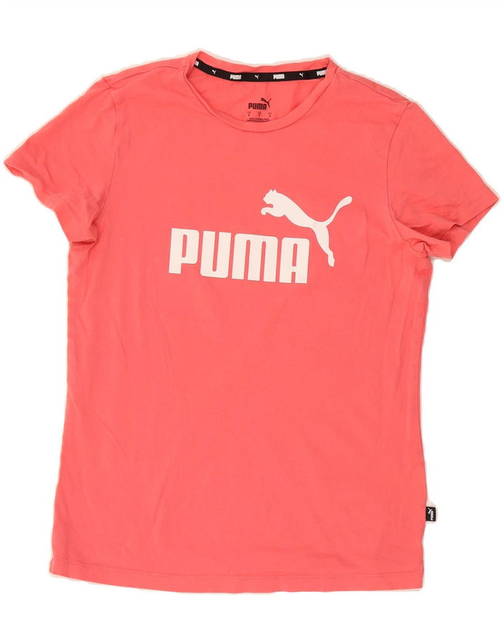 PUMA Womens Graphic T-Shirt Top UK 10 Small Pink Vintage Puma and Second-Hand Puma from Messina Hembry 