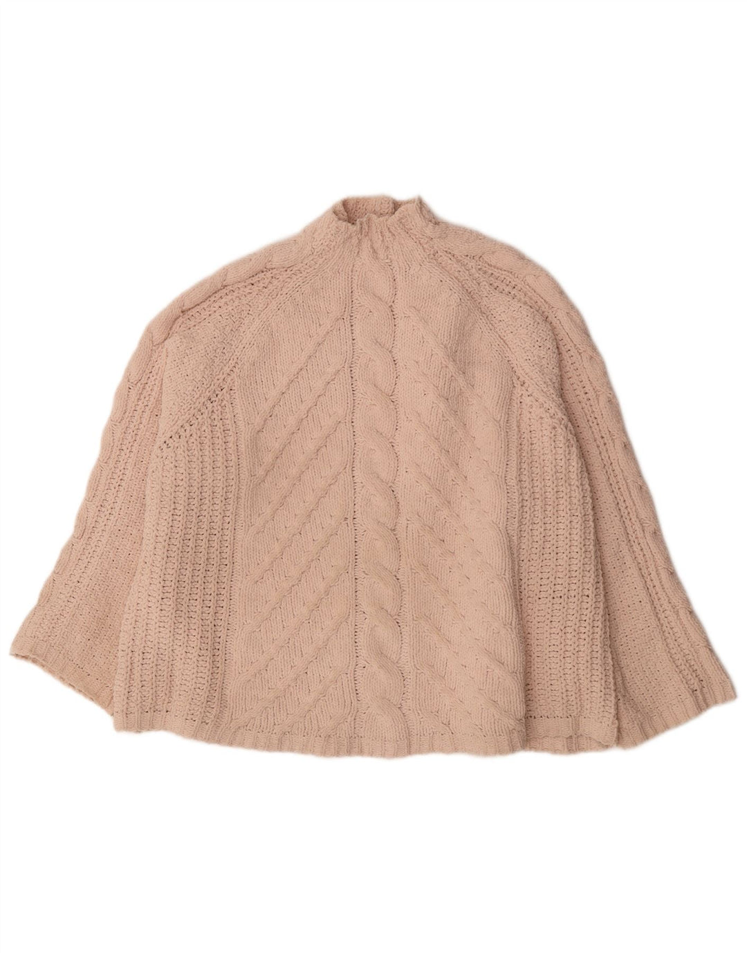Maglione maglione oversize da donna Marks & Spencer con collo alto UK 18 XL Rosa