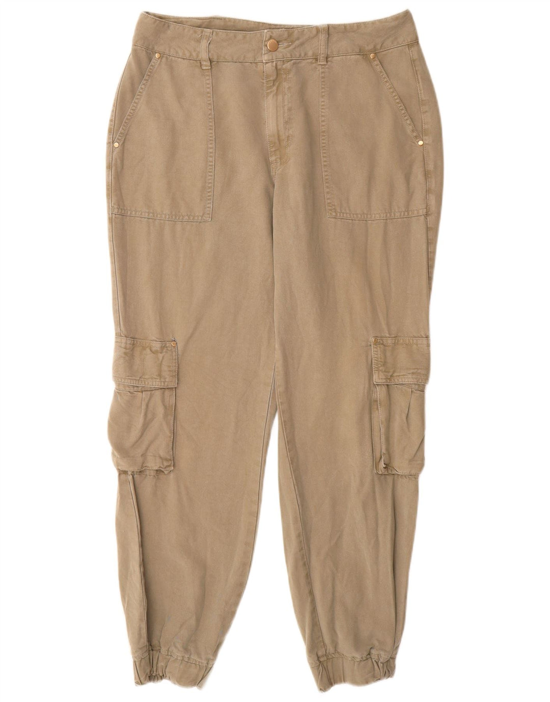 GUESS Womens Joggers Cargo Trousers W30 L28  Beige Lyocell
