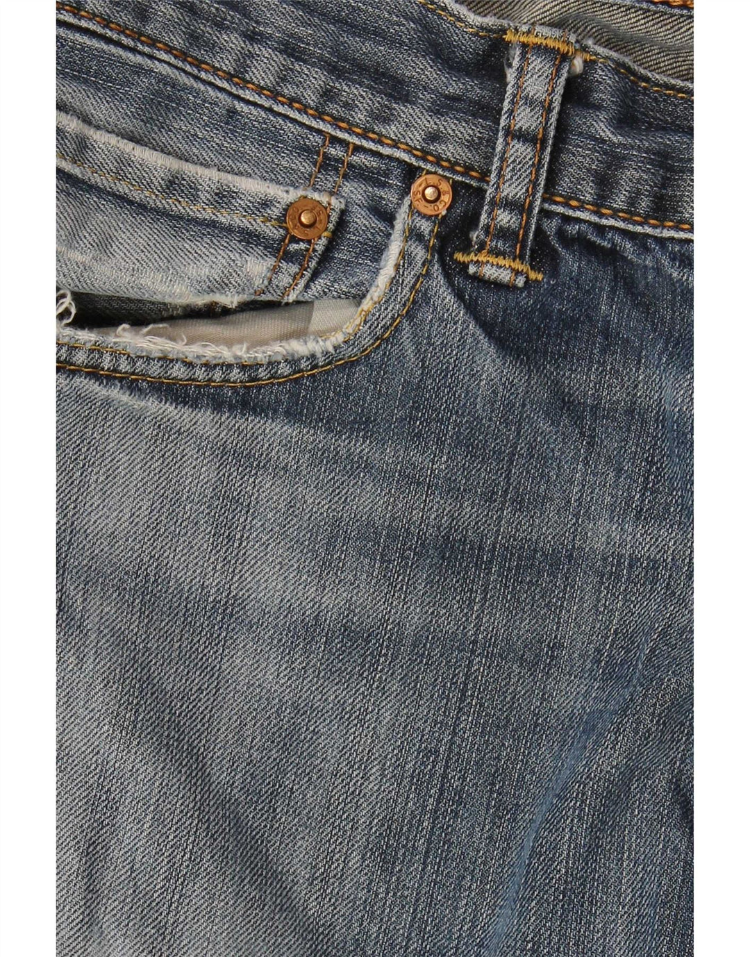 Levi's Uomo 501 Jeans dritti invecchiati W33 L36 Cotone blu