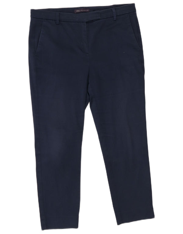 Pantaloni corti da donna Marks & Spencer UK 14 Large W32 L25 Blu navy