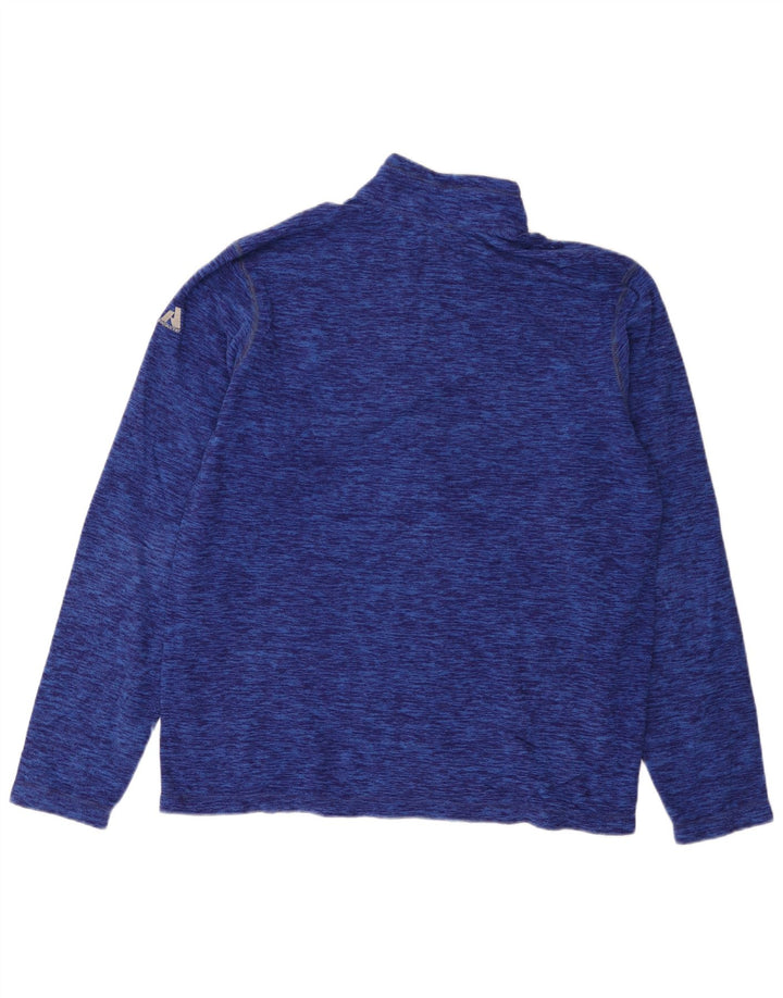 Maglione in pile da uomo con zip sul collo di Eddie Bauer, grande poliestere chiazzato blu