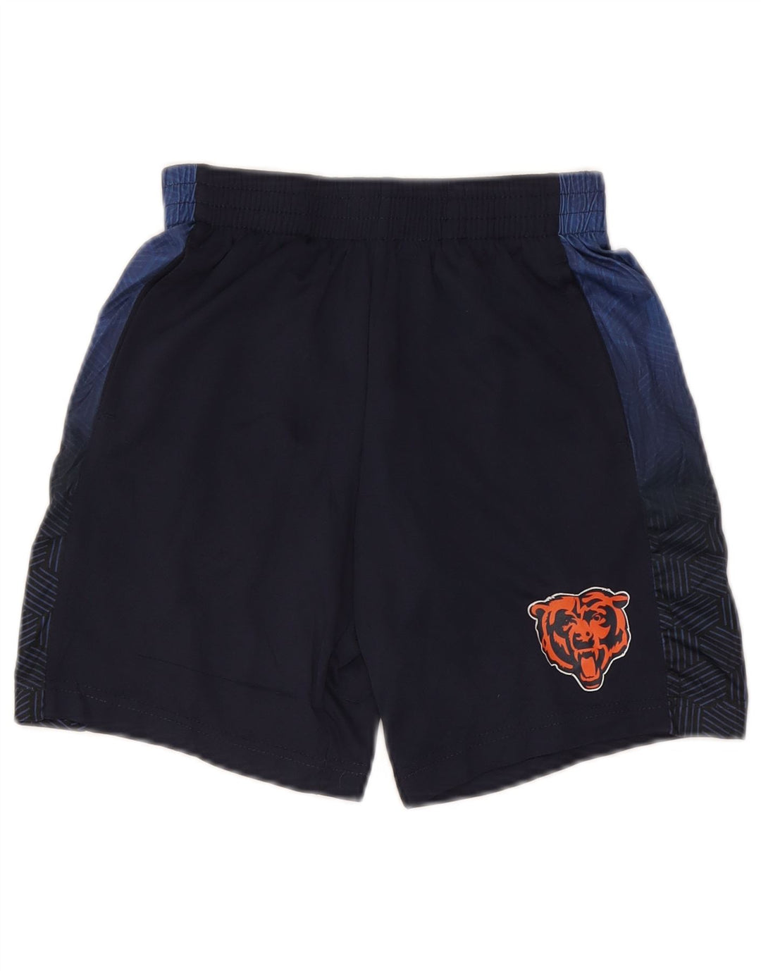 Pantaloncini sportivi NFL da ragazzo 7-8 anni, poliestere color block medio blu navy