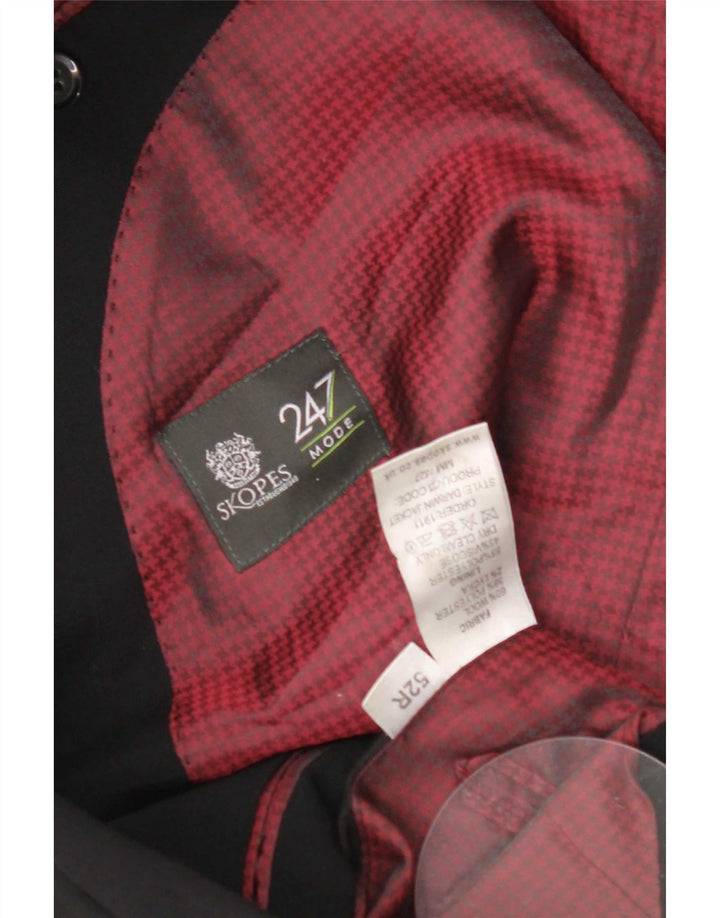 Giacca blazer da uomo a 2 bottoni vestibilità regolare Skopes EU 52 XL lana nera