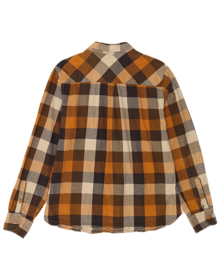 MOUNTAIN WAREHOUSE Camicia da uomo in flanella di cotone a quadri marroni grandi