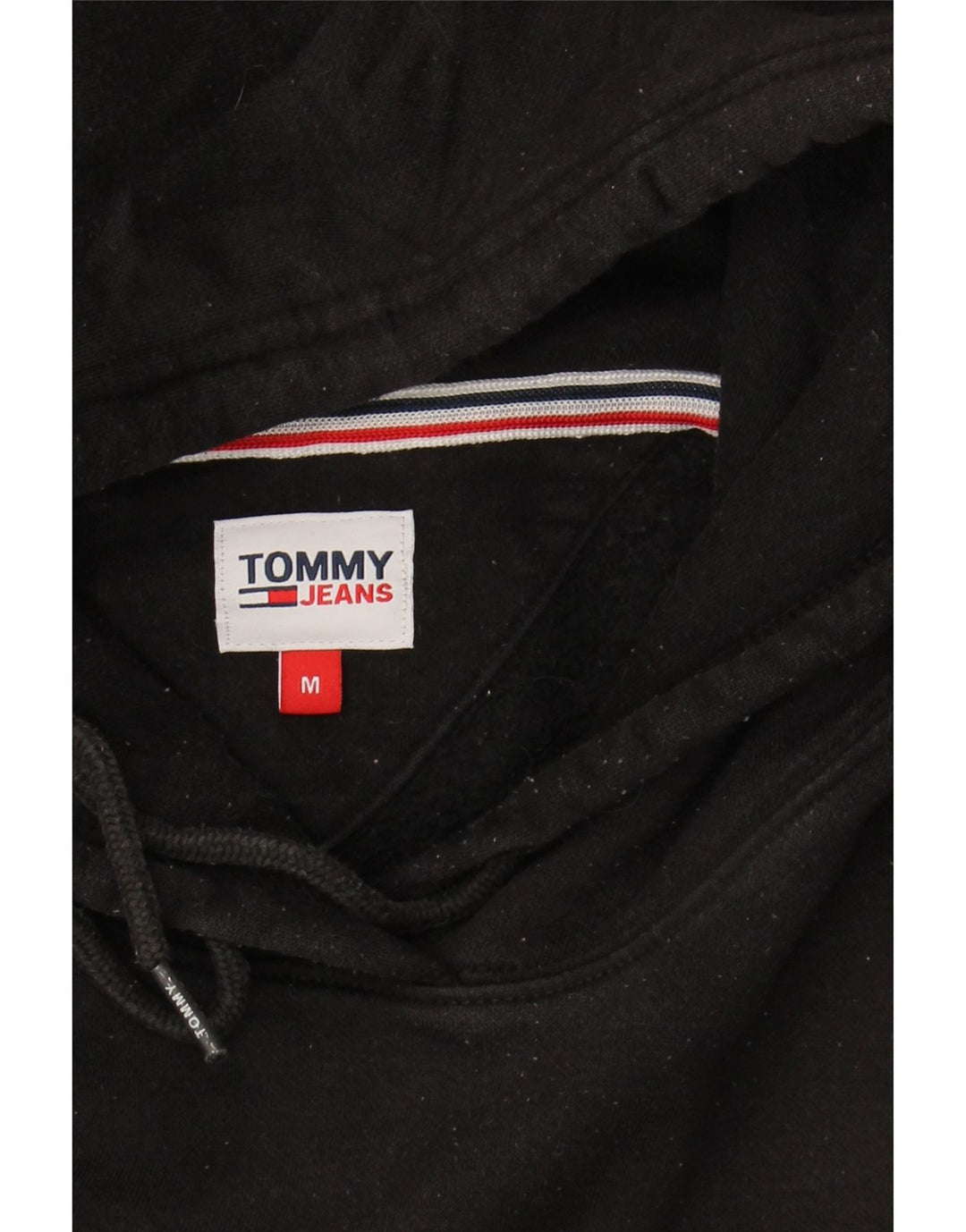 TOMMY HILFIGER Maglione con cappuccio da donna UK 14 medio nero
