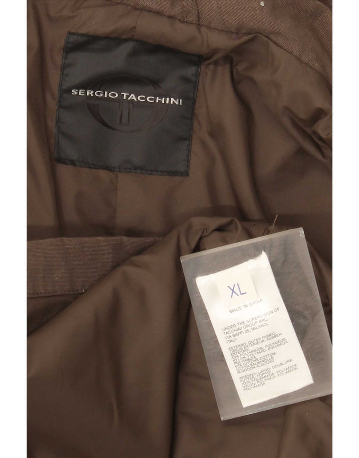 Giacca utility da uomo Sergio Tacchini UK 42 XL Marrone Poliammide