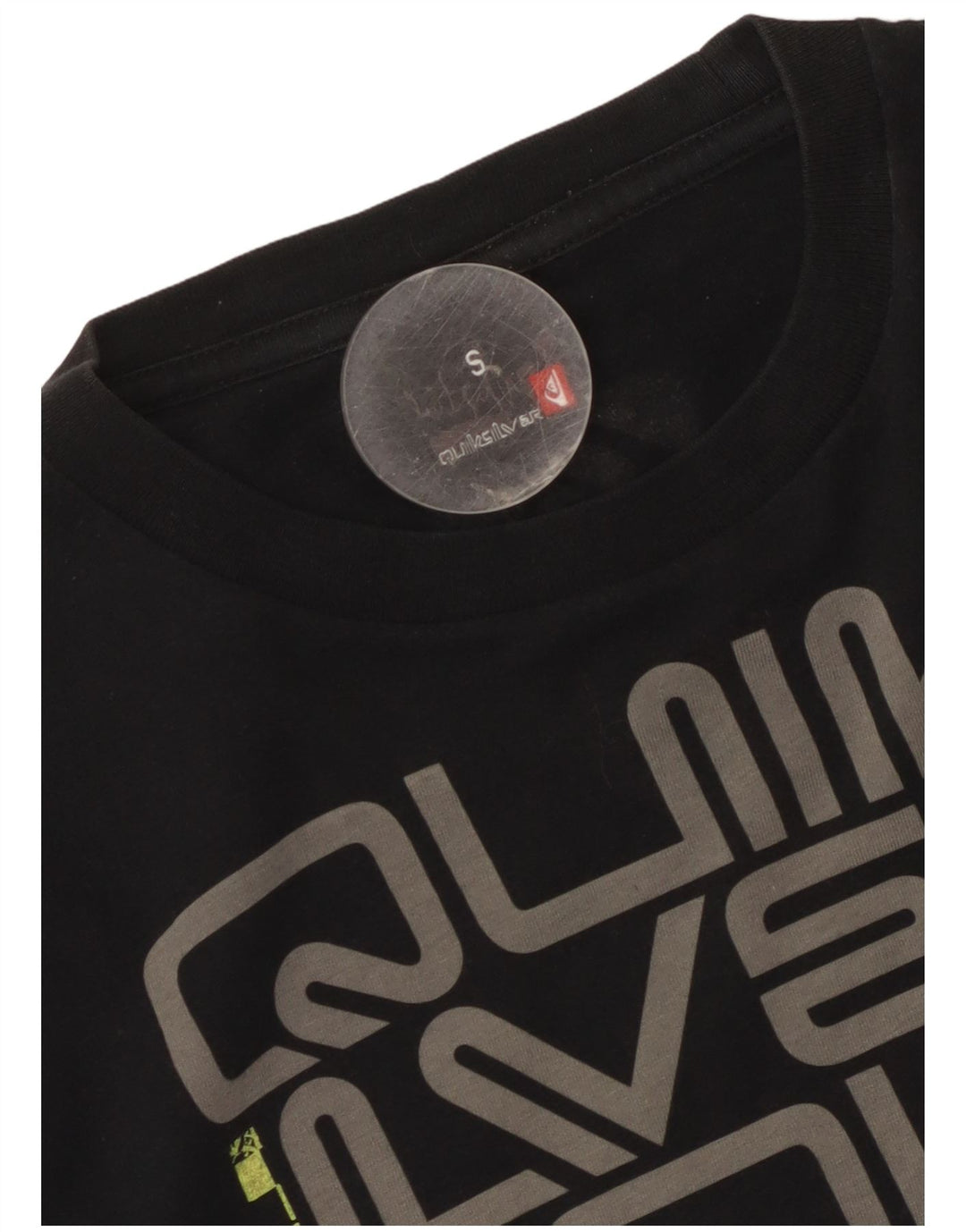 T-shirt grafica da uomo Quiksilver Top piccola nera