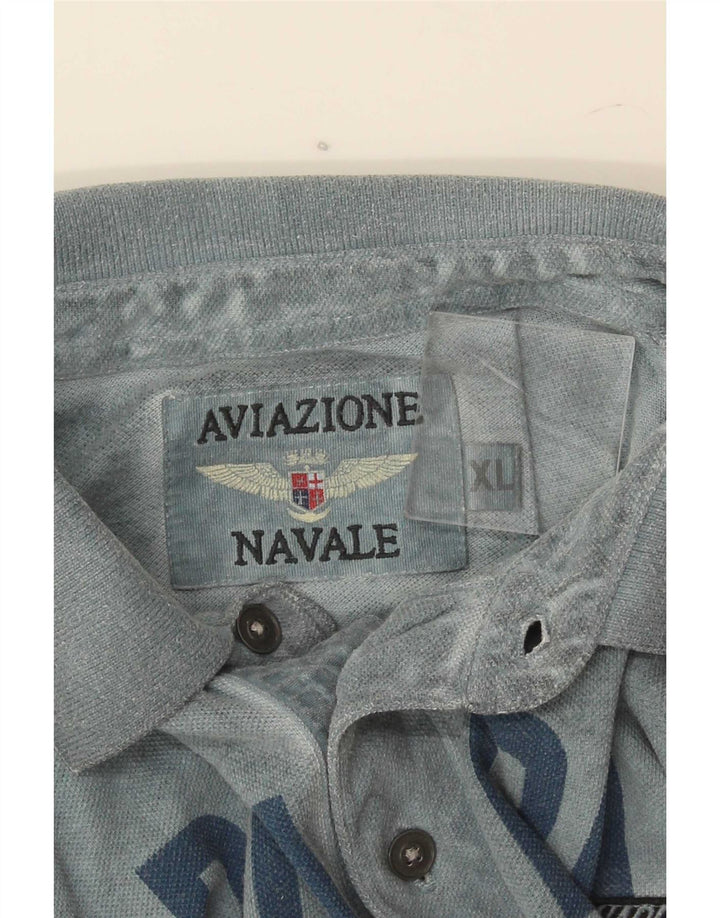 Polo grafica da uomo Aviazione Navale XL Blu