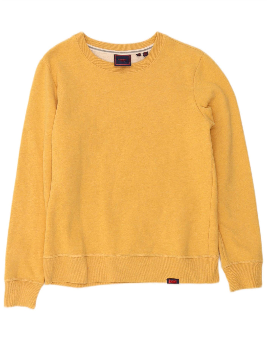 Felpa oversize da donna Superdry Maglione UK 8 Small Cotone giallo