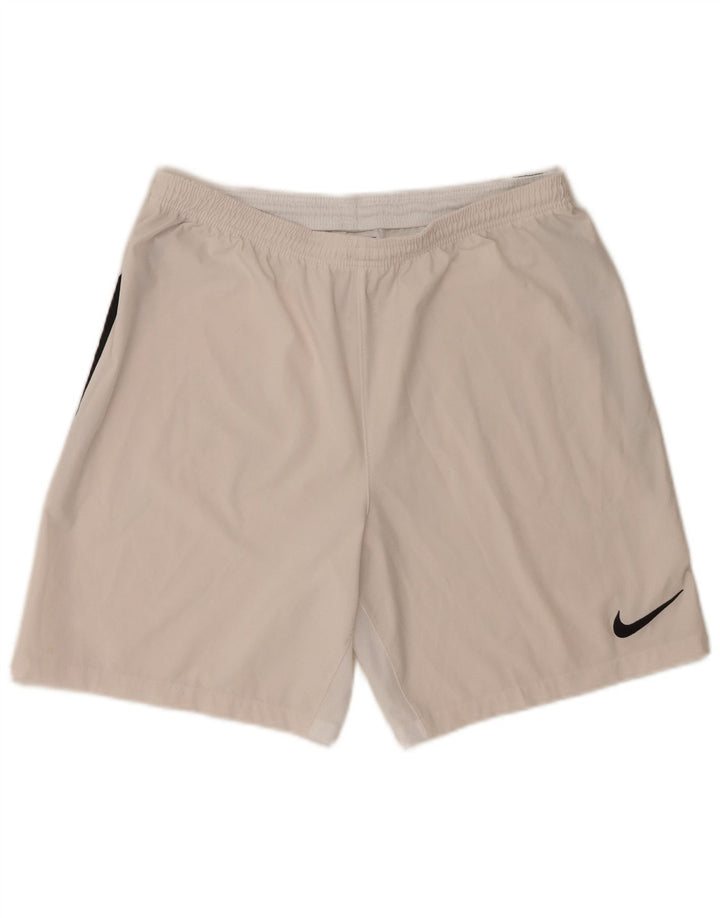 Pantaloncini sportivi Nike Dri Fit da uomo, colore bianco medio, color block