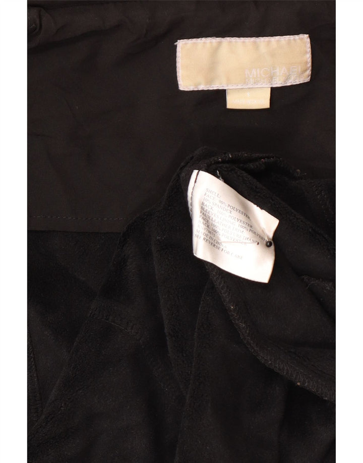 Giacca Parka con cappuccio da donna Michael Kors UK 10 Small Poliestere nero