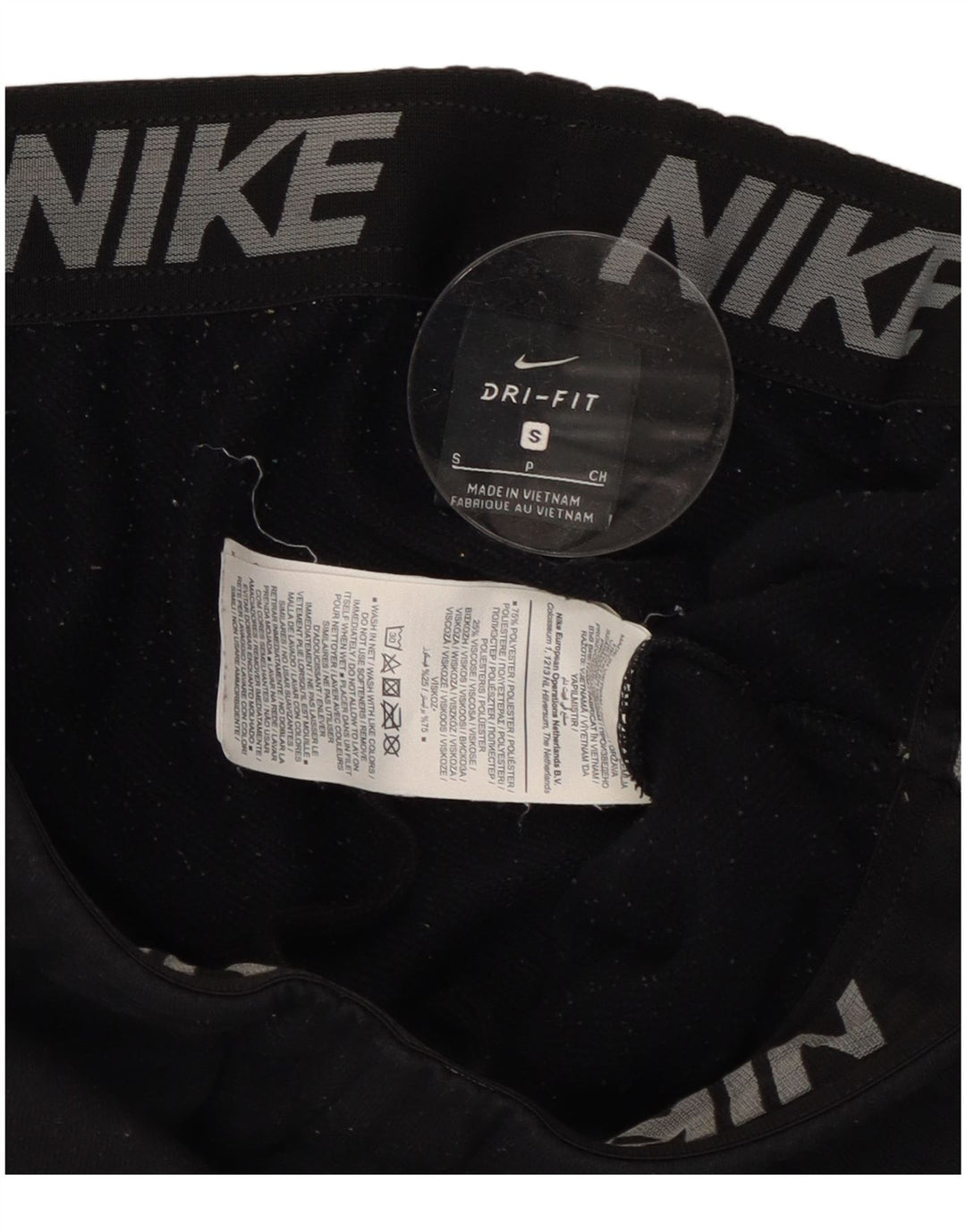 NIKE Pantaloni da tuta da uomo Dri Fit Joggers piccoli in poliestere nero