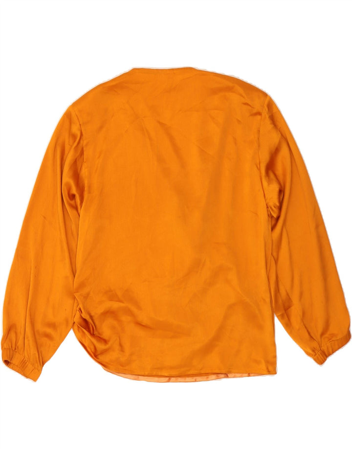 VINTAGE Womens Long Sleeve IT 44 Medium Orange Polyester Vintage Vintage and Second-Hand Vintage from Messina Hembry 