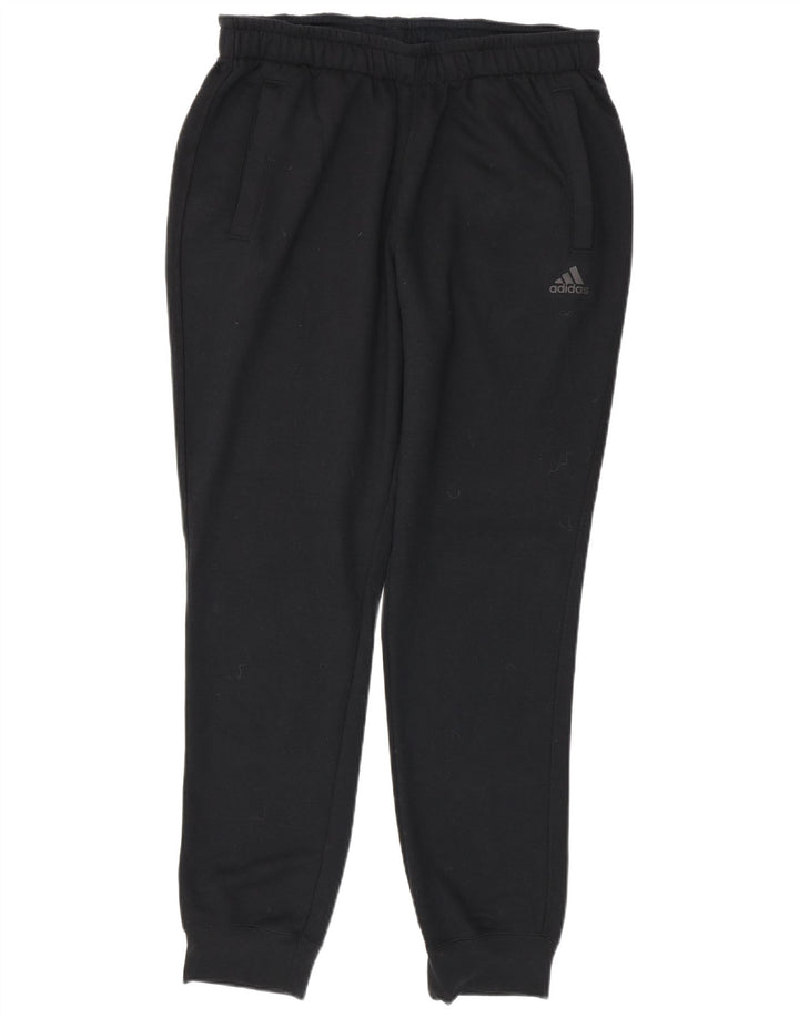 Pantaloni da tuta Adidas Climalite da uomo, pantaloni da jogging, grandi, in poliestere nero