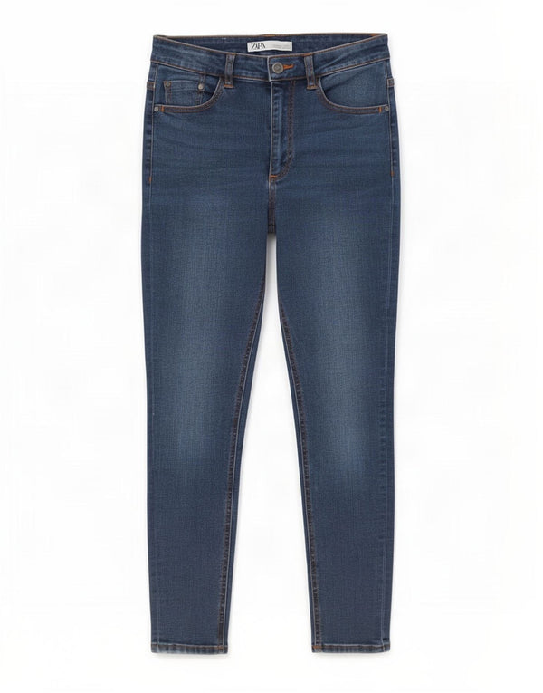 Jeans skinny da donna Zara EU 38 Small W28 L27 Cotone blu