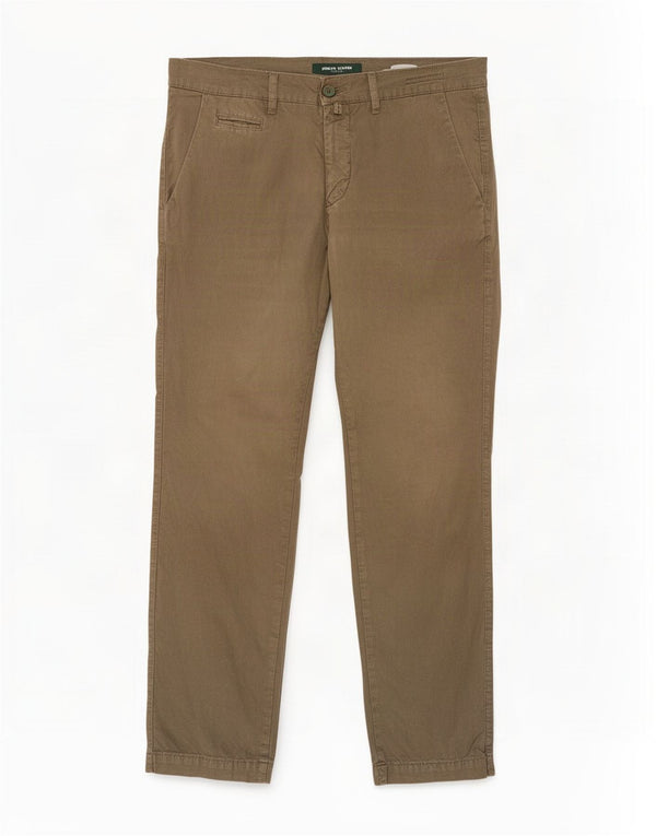 Pierre Cardin Mens Lyon Straight Chino Trousers W36 L32 Khaki Cotton