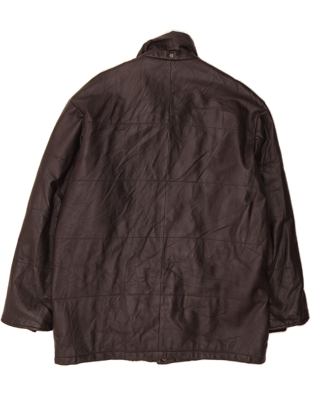 PLANET Mens Leather Jacket IT 52 XL Purple Leather Vintage Planet and Second-Hand Planet from Messina Hembry 