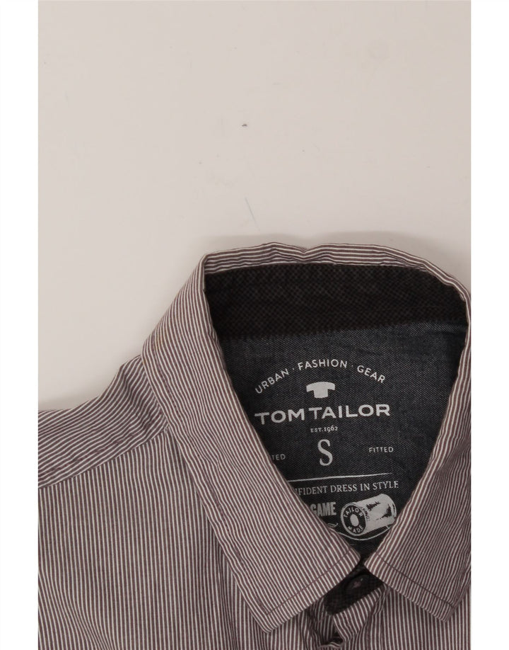 TOM TAILOR Mens Shirt Small Grey Pinstripe Cotton Vintage Tom Tailor and Second-Hand Tom Tailor from Messina Hembry 