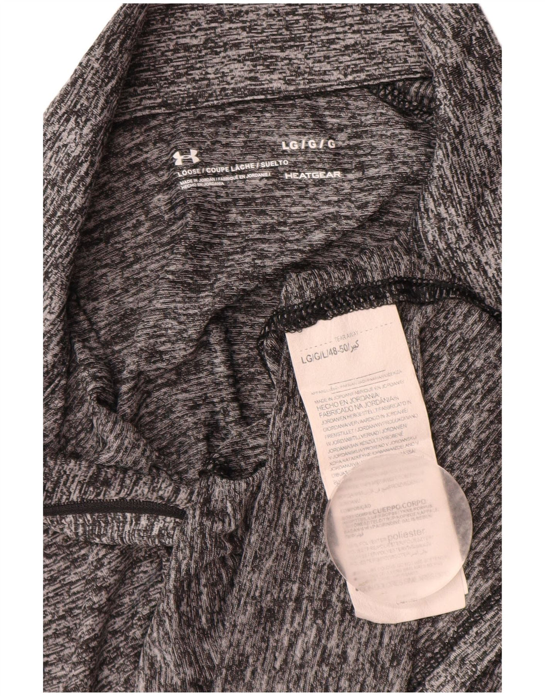 Under Armour Womens Heat Gear Top manica lunga UK 14 Large Grey Poliestere