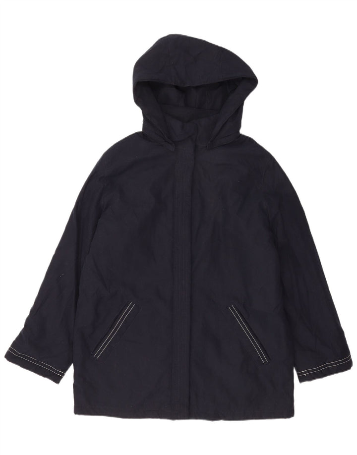 Giacca a vento con cappuccio da donna Marks & Spencer UK 16 Large Blu Navy