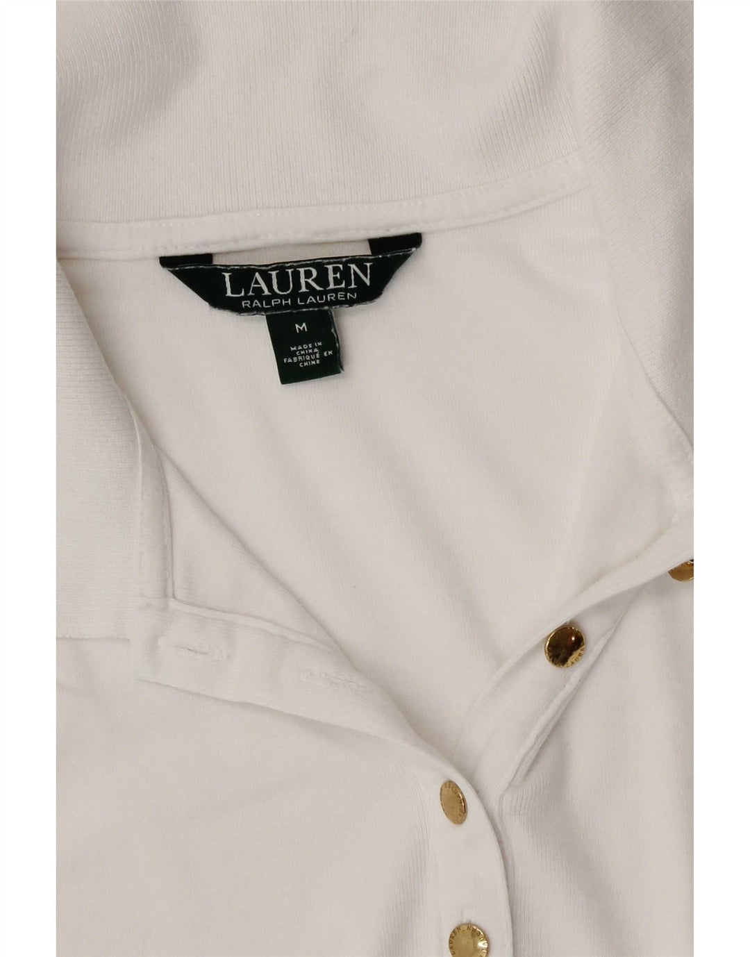 Polo da donna Ralph Lauren UK 12 media bianca