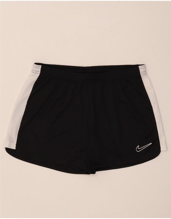 Pantaloncini sportivi Nike da donna UK 16 Large Nero Colourblock Poliestere