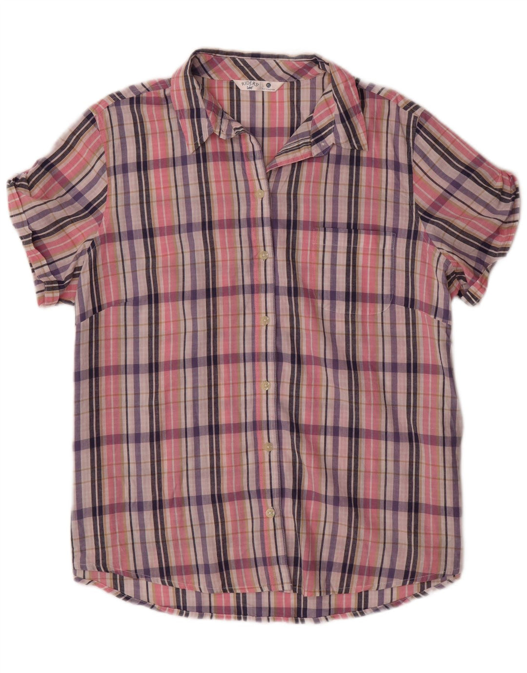 Camicia oversize da donna LEE Riders UK 18 XL a quadri multicolore