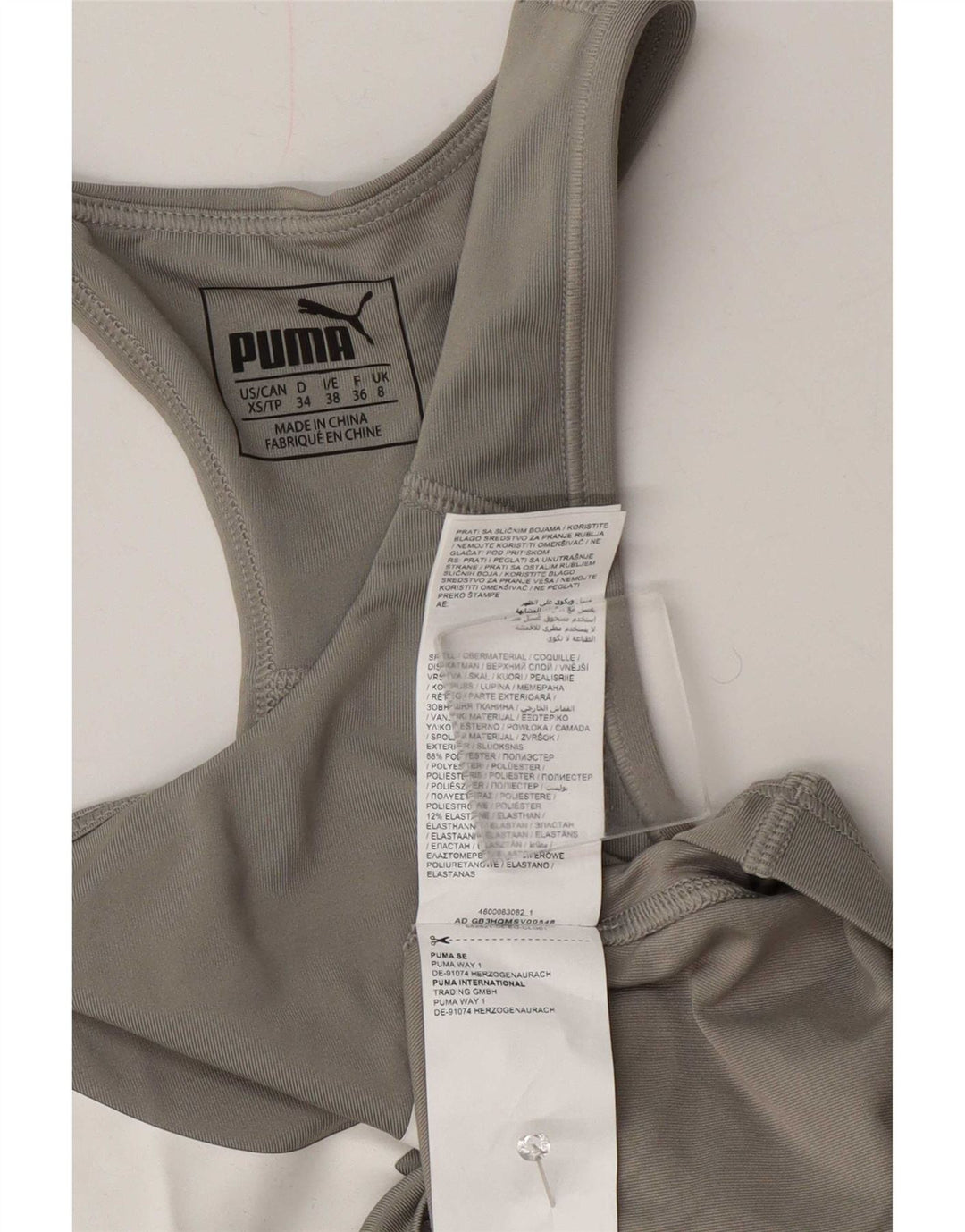 Canottiera grafica da donna Puma UK 8 Small Poliestere grigio