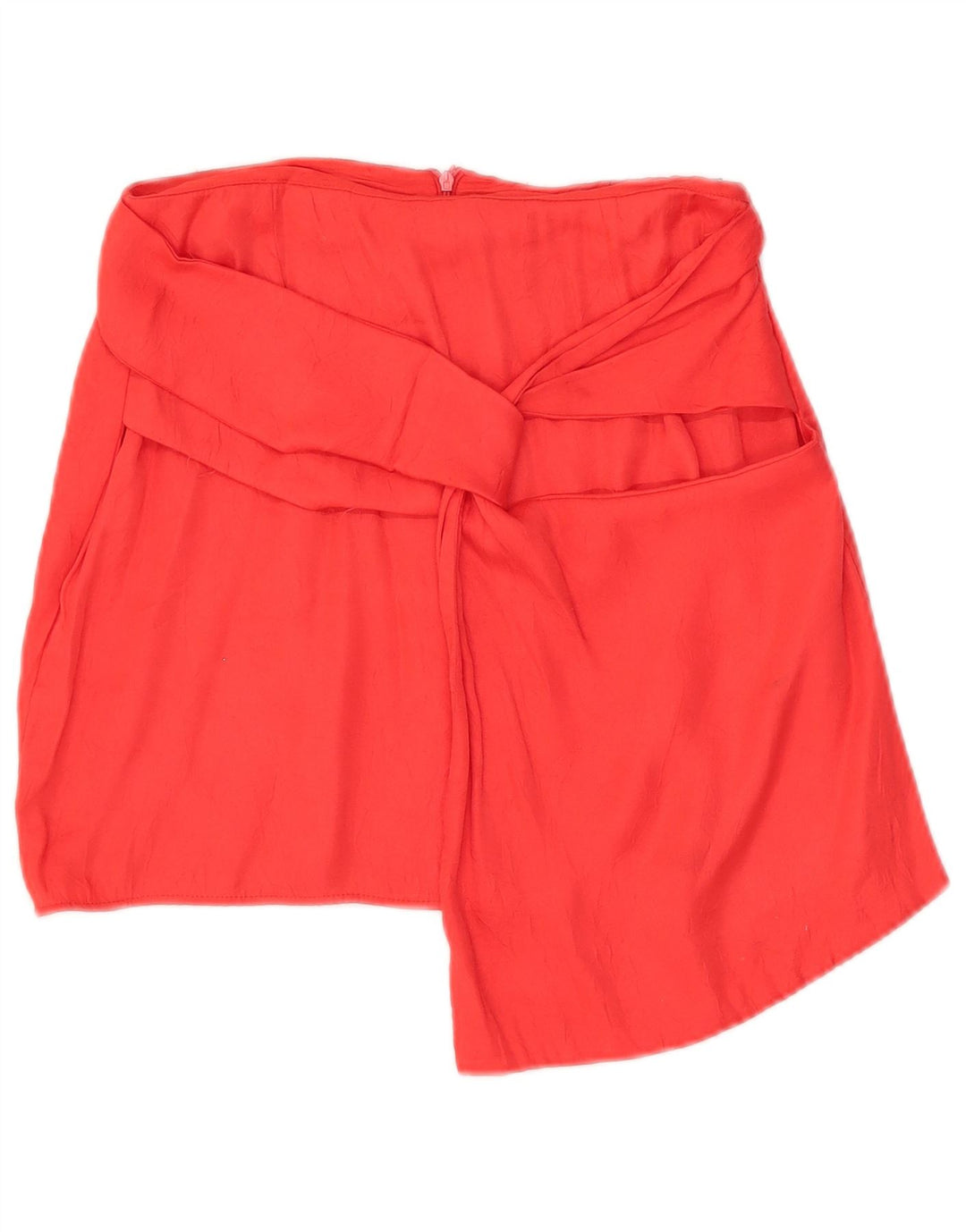 Minigonna asimmetrica da donna Zara media W28 rossa in viscosa
