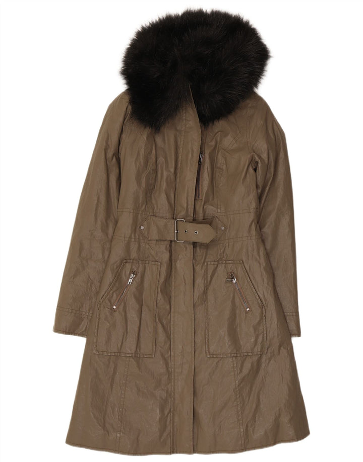 Cappotto da donna Dkny UK 6 XS Khaki Ramie