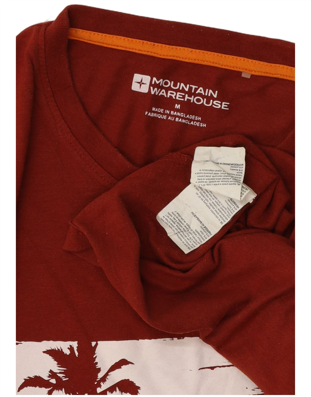 MOUNTAIN WAREHOUSE T-shirt grafica da uomo Top rosso medio in cotone