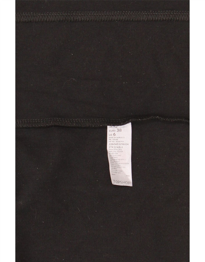 Gonna a tubino da donna Topshop UK 10 piccola W28 poliestere nero