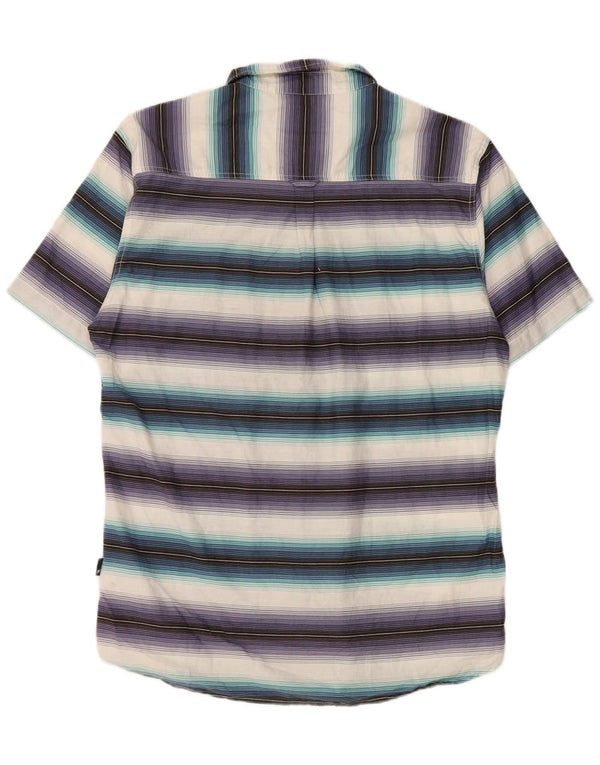 Camicia da uomo slim fit a maniche corte Rip Curl, a righe grandi, multicolore