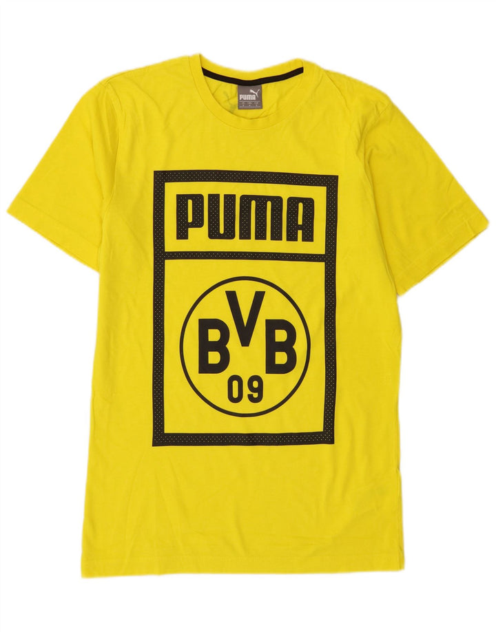 T-shirt grafica da uomo Puma Top in cotone giallo medio