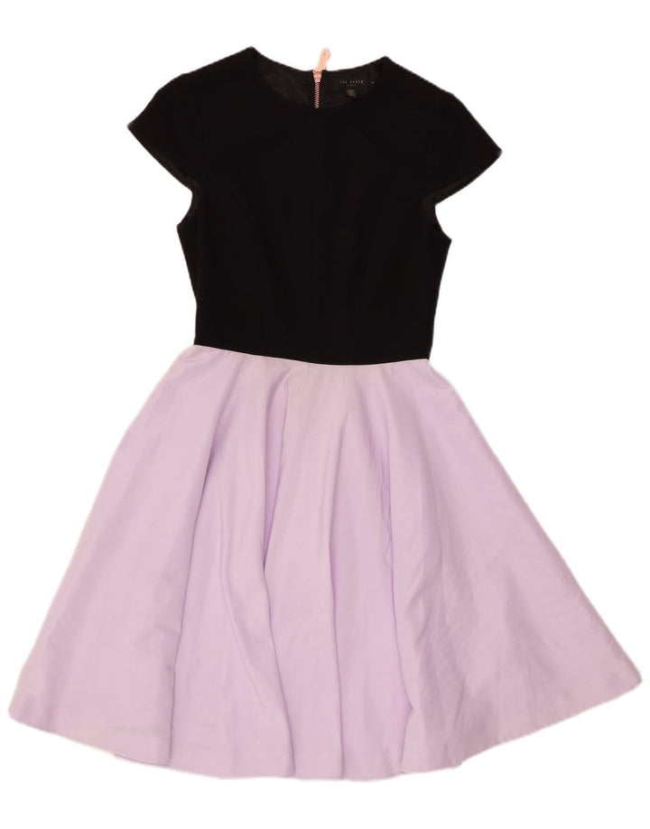 Abito a trapezio da donna Ted Baker US 1 XS poliestere color block nero