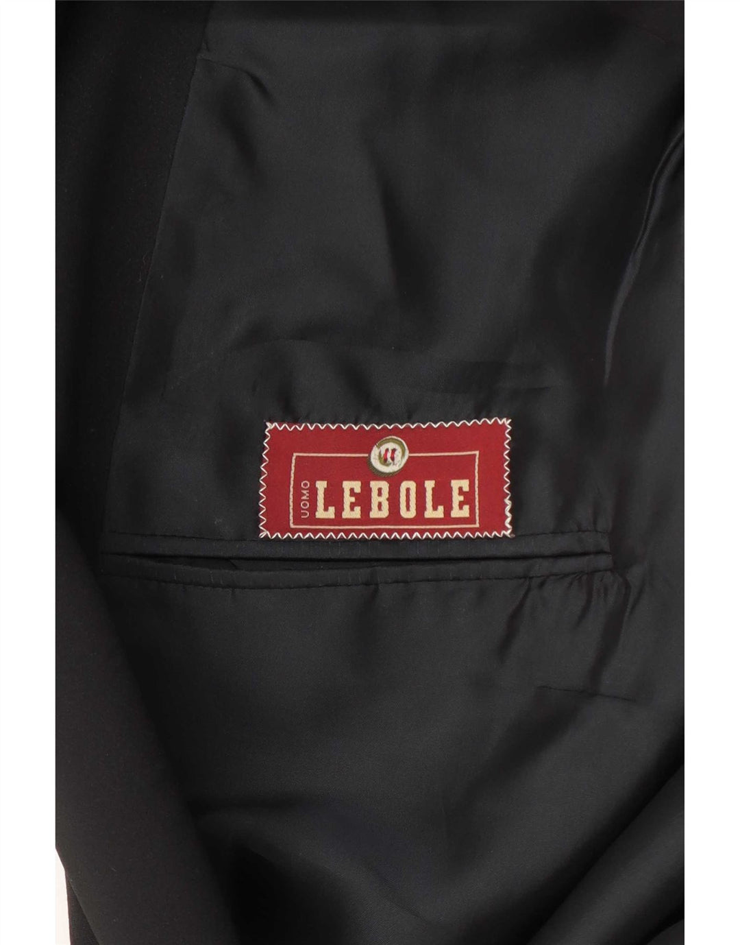 Lebole Giacca blazer da uomo a 1 bottone UK 40 Large Nera