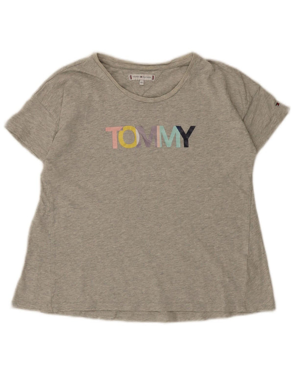 T-shirt grafica per ragazze Tommy Hilfiger Top 11-12 anni grigio chiazzato