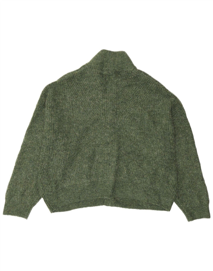 Maglione cardigan oversize da donna Topshop UK 14 Acrilico verde medio