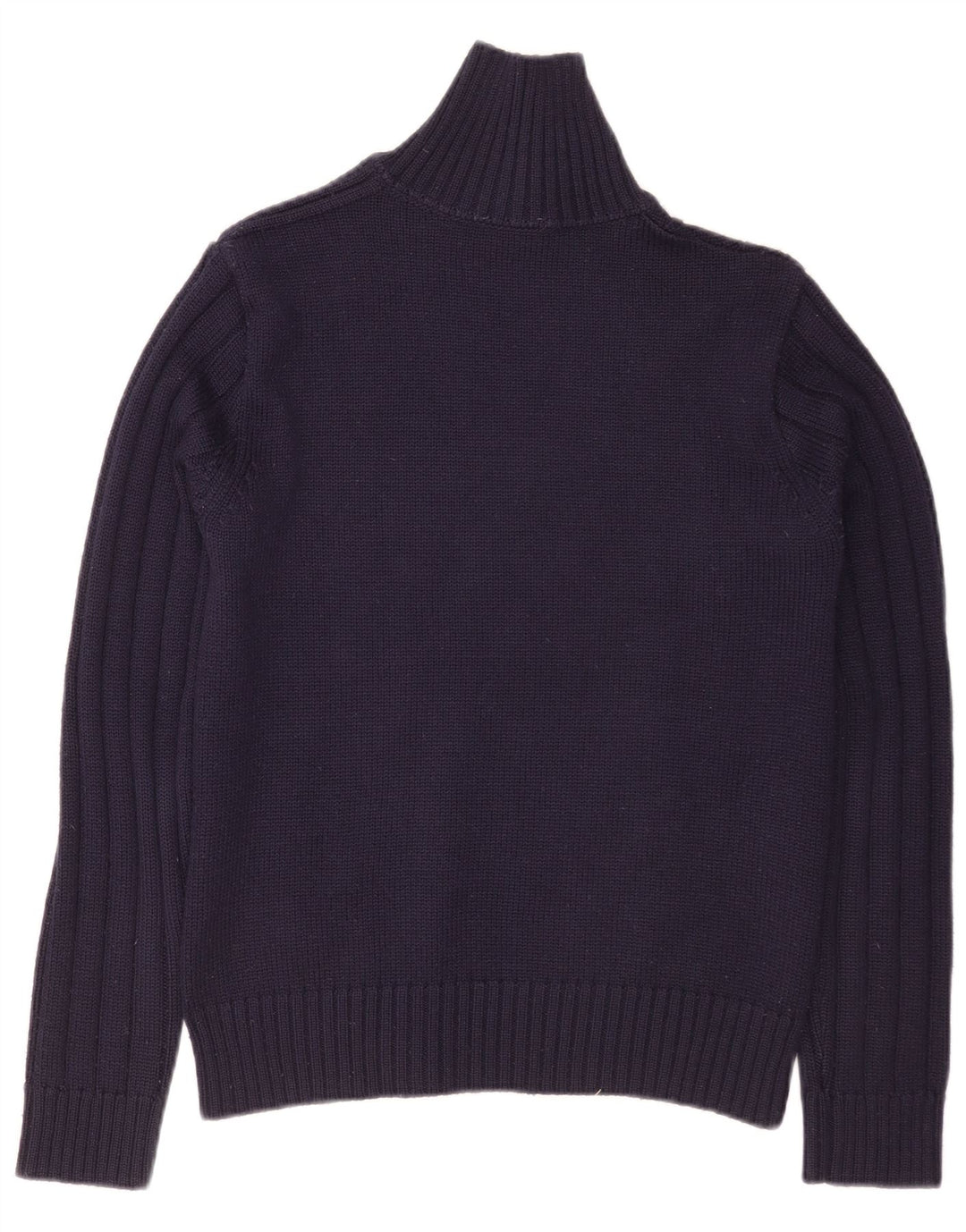 Maglione da donna con collo con zip Nara Maglie UK 14 Lana blu navy media