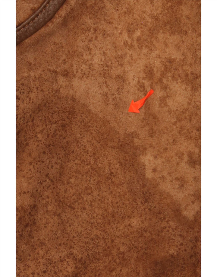 Cappotto oversize in shearling da donna VINTAGE IT 44 Shearling marrone medio