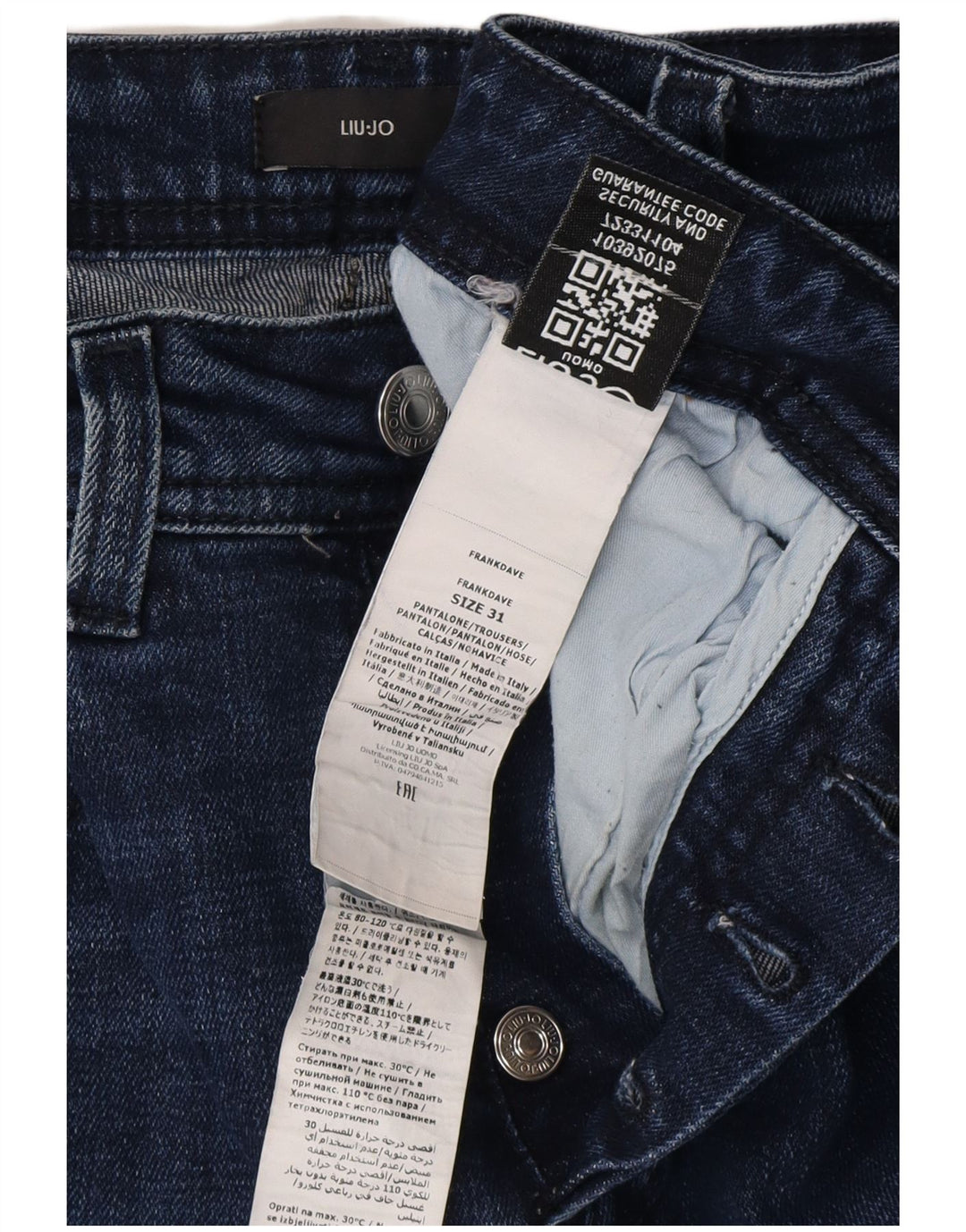 LIU JO Jeans Frank Slim da donna W31 L29 Blu Navy